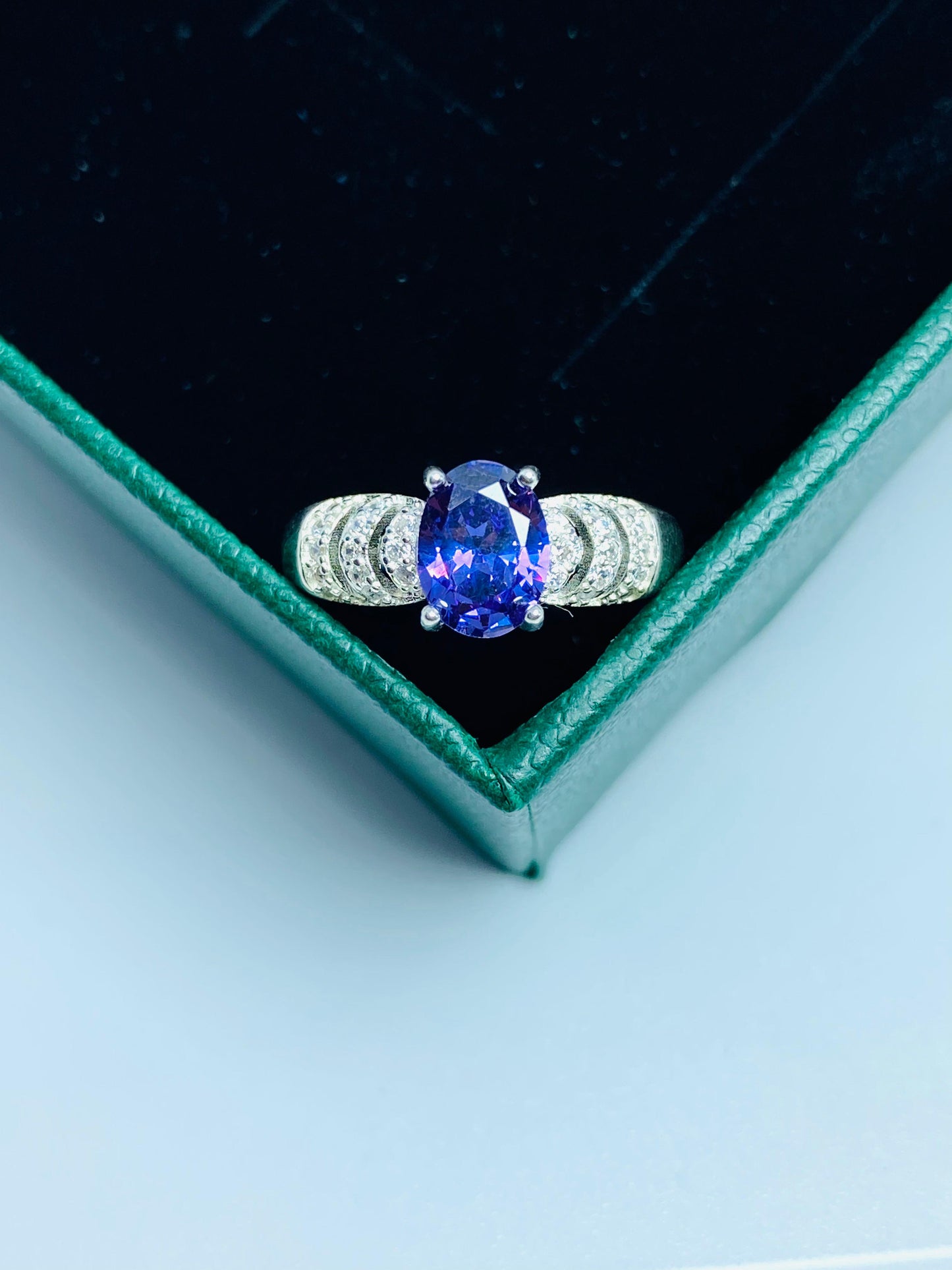 Trinity Elegance Sapphire Ring: Multi-Colored Gemstone Ring with Intricate Craftsmanship