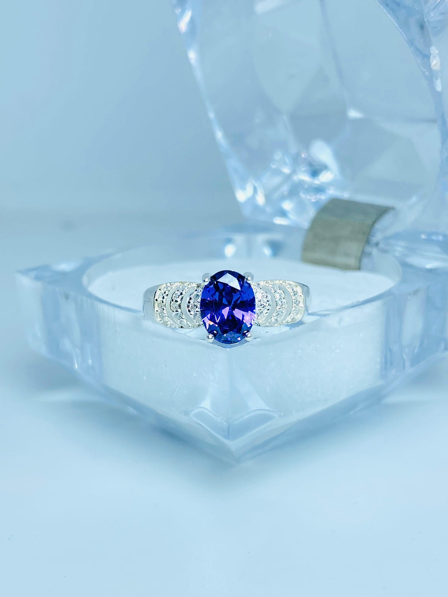 Trinity Elegance Sapphire Ring: Multi-Colored Gemstone Ring with Intricate Craftsmanship