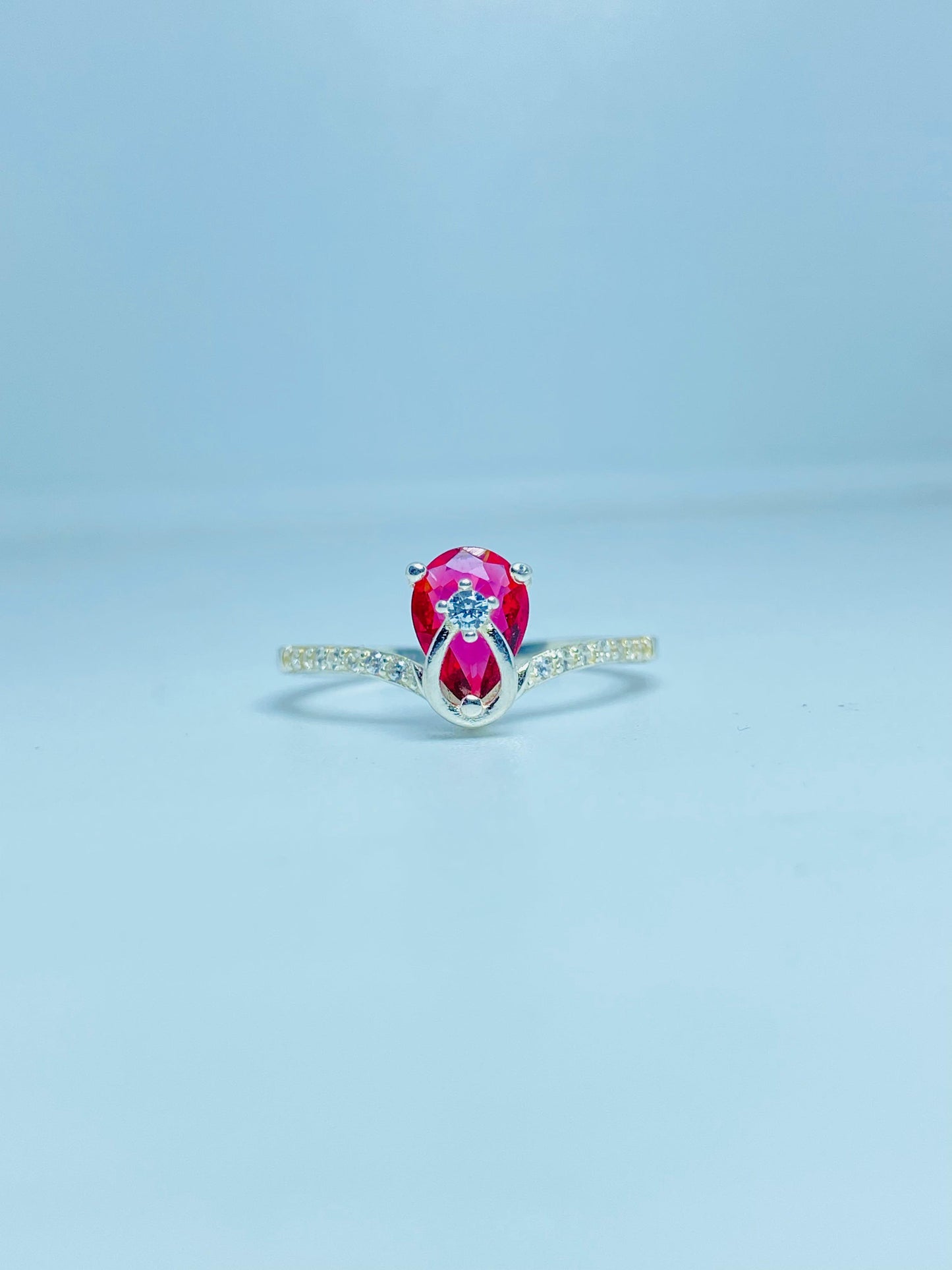 Ruby Radiance Crown Ring