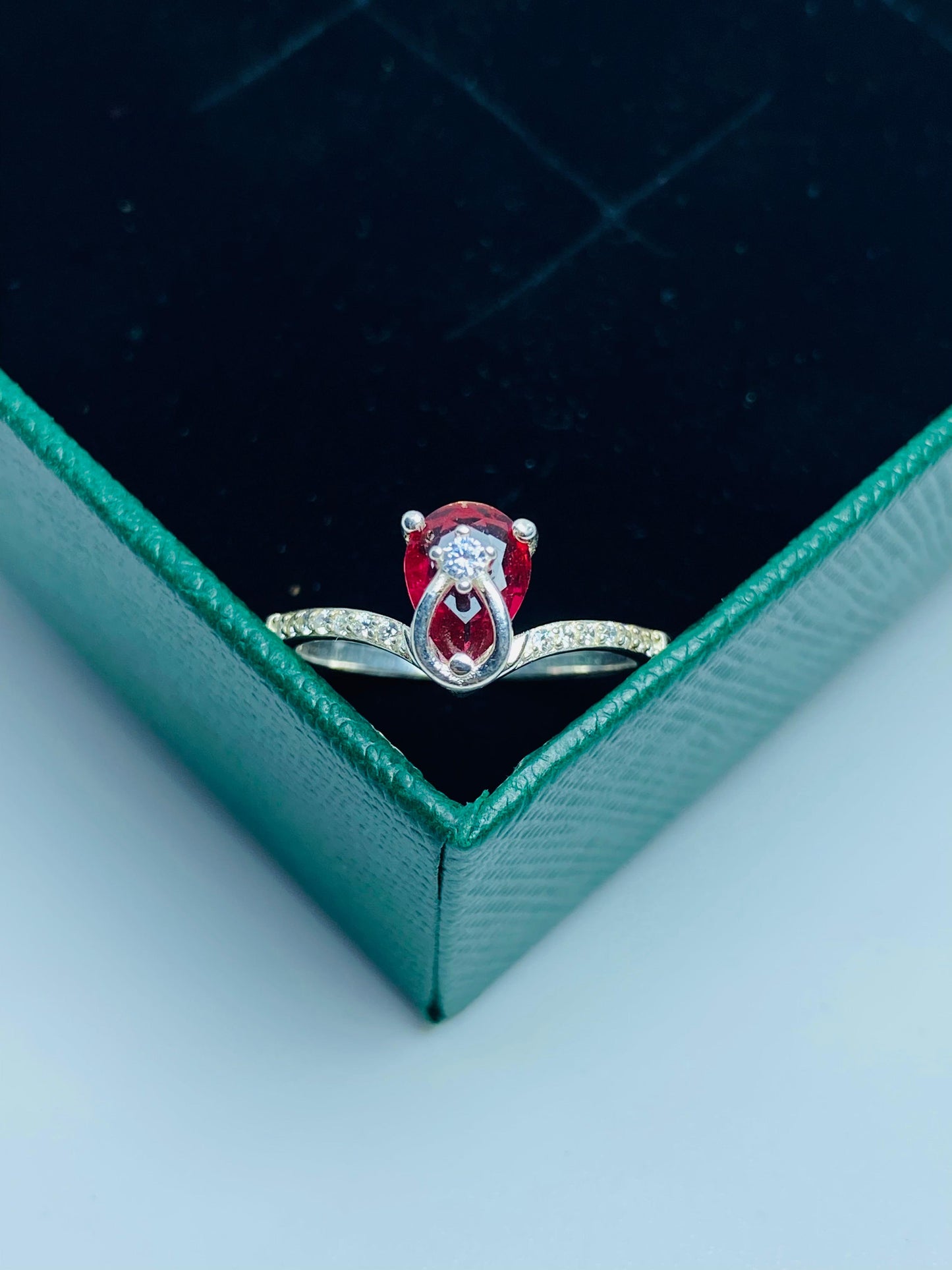 Ruby Radiance Crown Ring