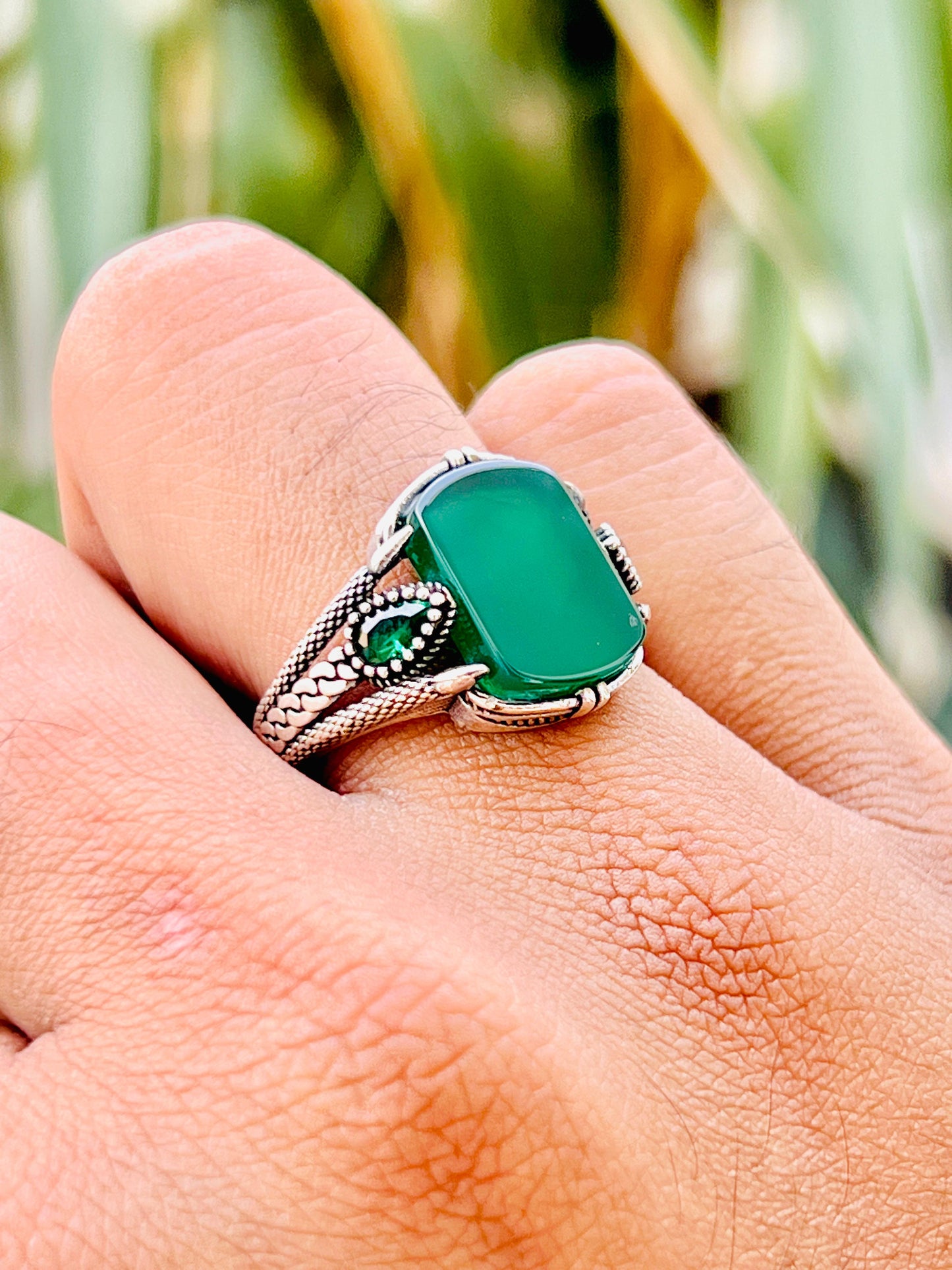 Emerald Aura Turkish Ring