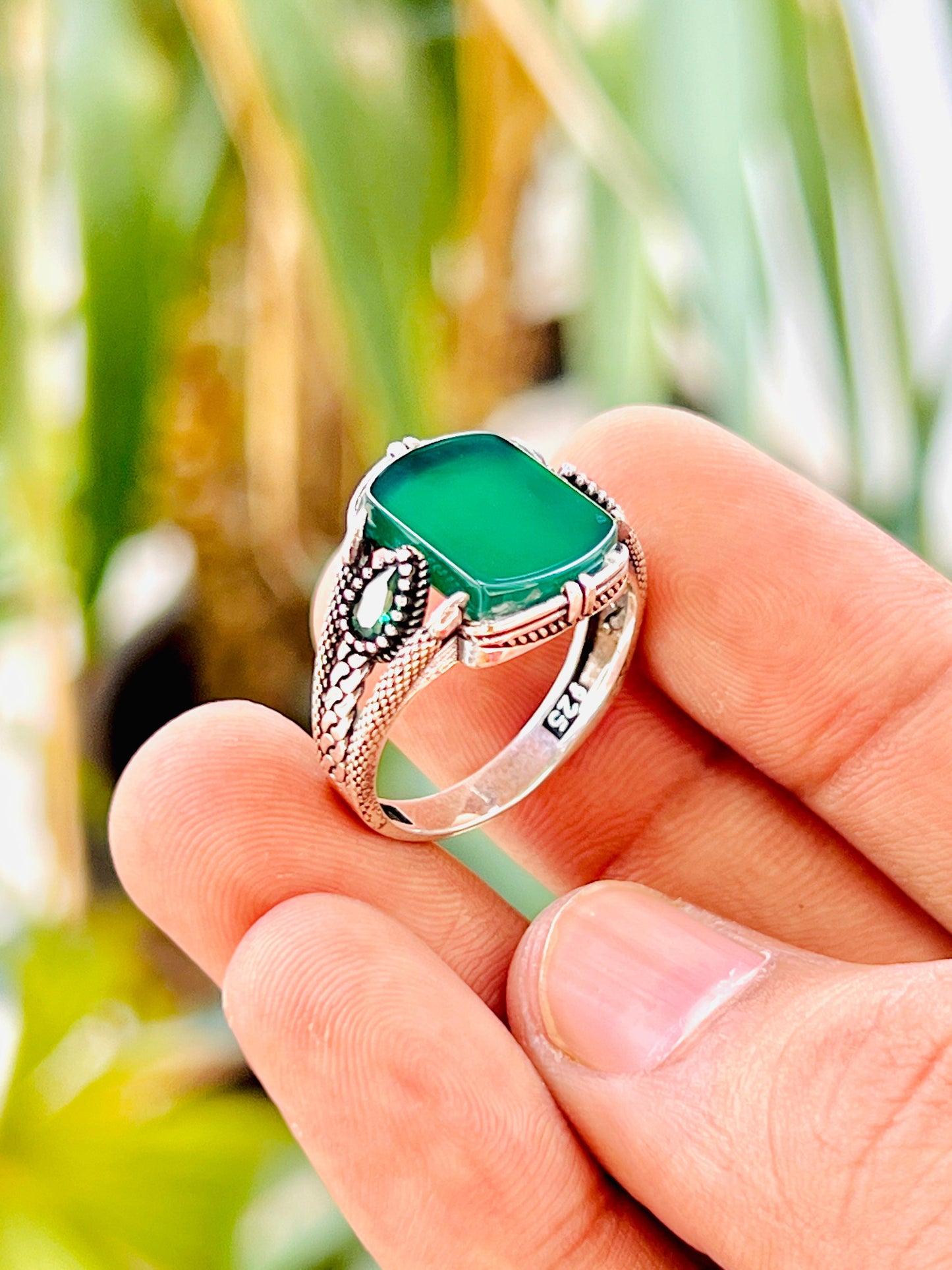 Emerald Aura Turkish Ring